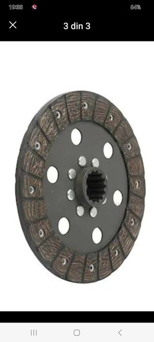 Disc ambreiaj tractor Fiat 315, 411R, 415.
Dimensiuni:
Diametru 230mm