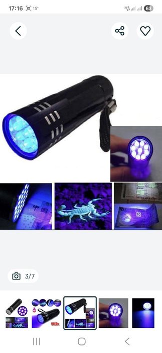 Lanterna UV Ultra Violet