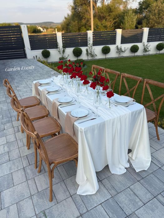 Mese si scaune de inchiriat vesela decoratiuni corturi evenimente