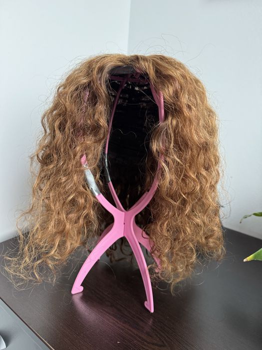 Перука къдрава от естествена коса