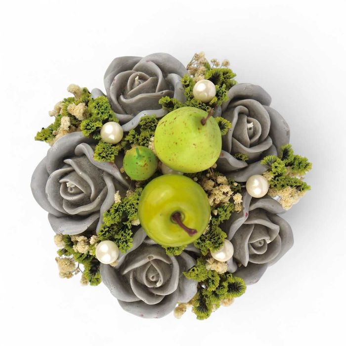 Букет соеви свещи с рози и плодове – Елегантно изкушение