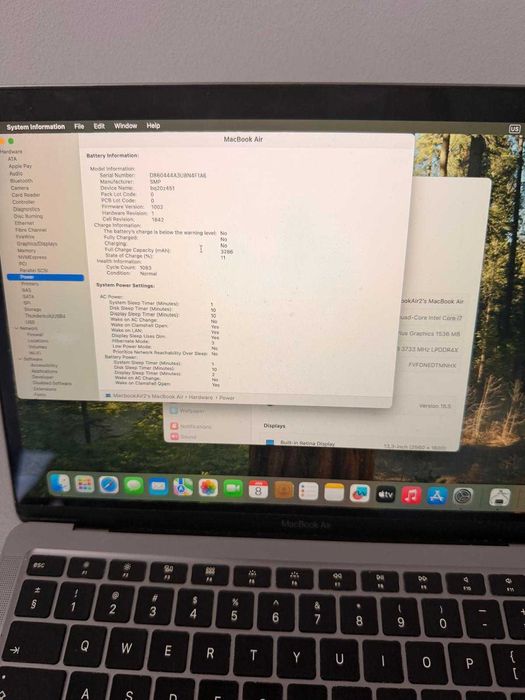 Macbook Air Retina, 13-inch, 2020, Model A2179, Intel Quad Core I7