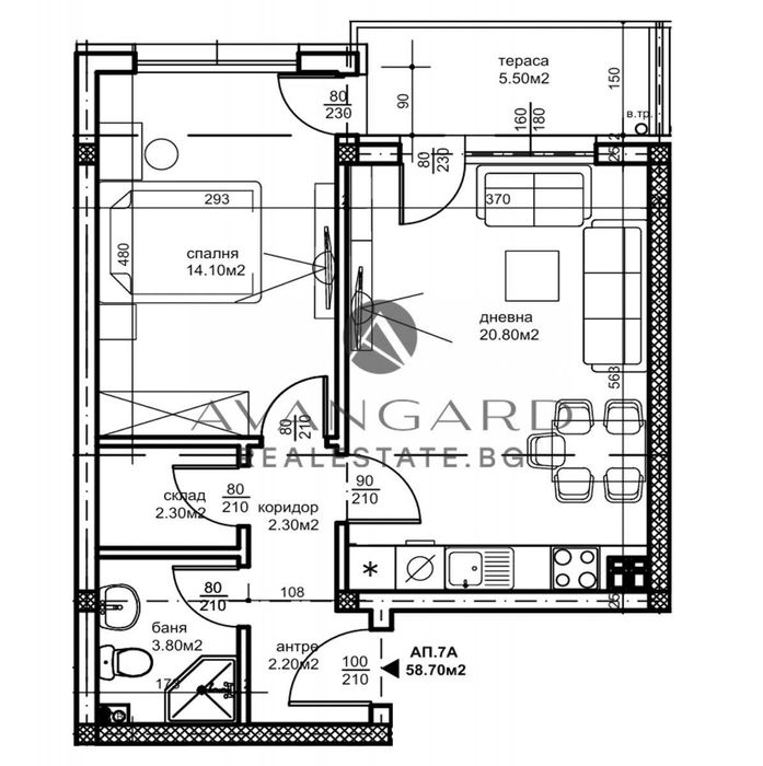 Продава се Двустаен апартамент в Пловдив, Беломорски - 67 кв.м за 1092 €/кв.м - Снимка #1