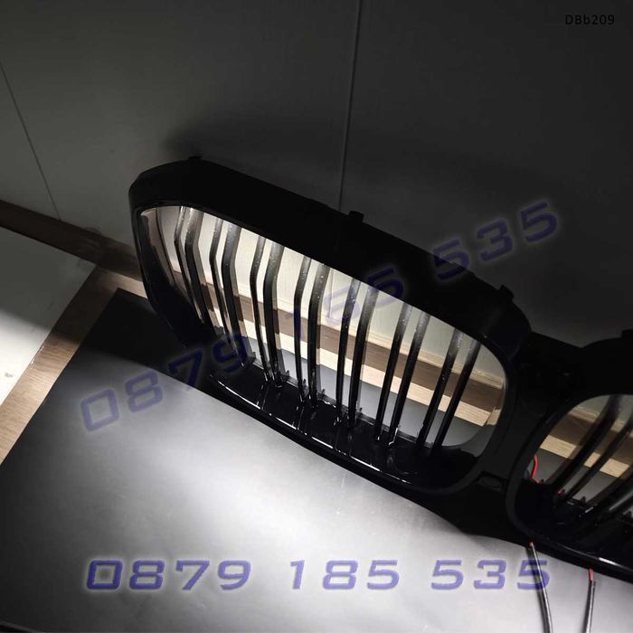 Двойни бъбреци с вградена LED светлина за BMW X5 G05 2019-2022, 2-Line Style, черни – DBb209 лед светещи решетки бмв х5 г05