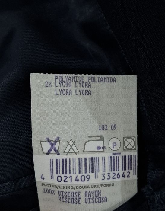 Sacou din lână virgina Hugo Boss, mărime 46 - S,blazer elegant bleumarin închis