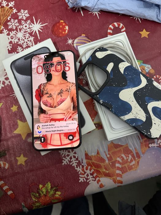 Iphone15 pro max cu 512 gb full box baterie 88