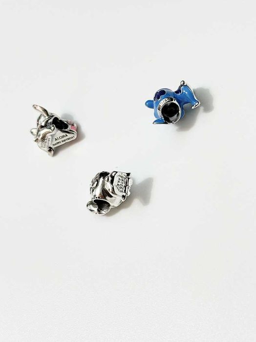 Set 3 talismane/charmuri Disney (Stitch) - argint - vand lotul sau la bucata