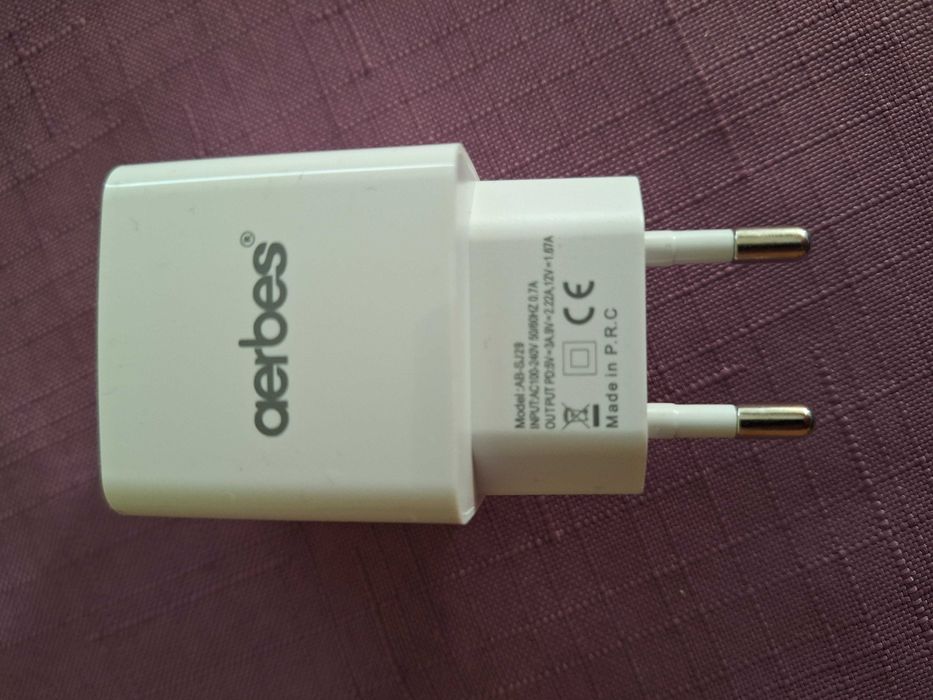 Мрежово зарядно, бързо зареждане, Type-c, от 5V до 12V, 3A, 20W