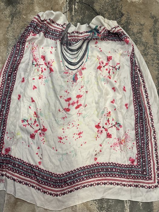 Оригинален Patrizia Pepe копринен топ/туника  с колие, размер 1