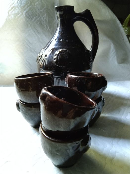 Набор кувшин и чашки керамика
