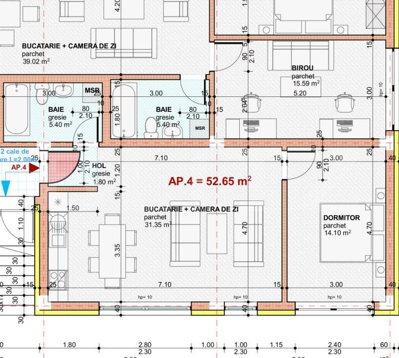 Apartament 2 camere, bloc nou, zona Giulia
