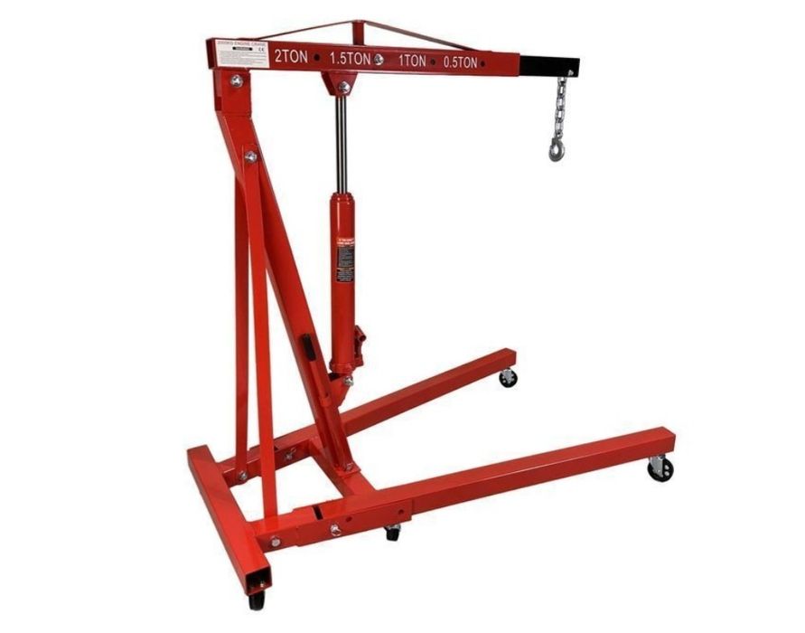 Macara hidraulica pliabila tip Girafa 2 tone 2T pentru atelier