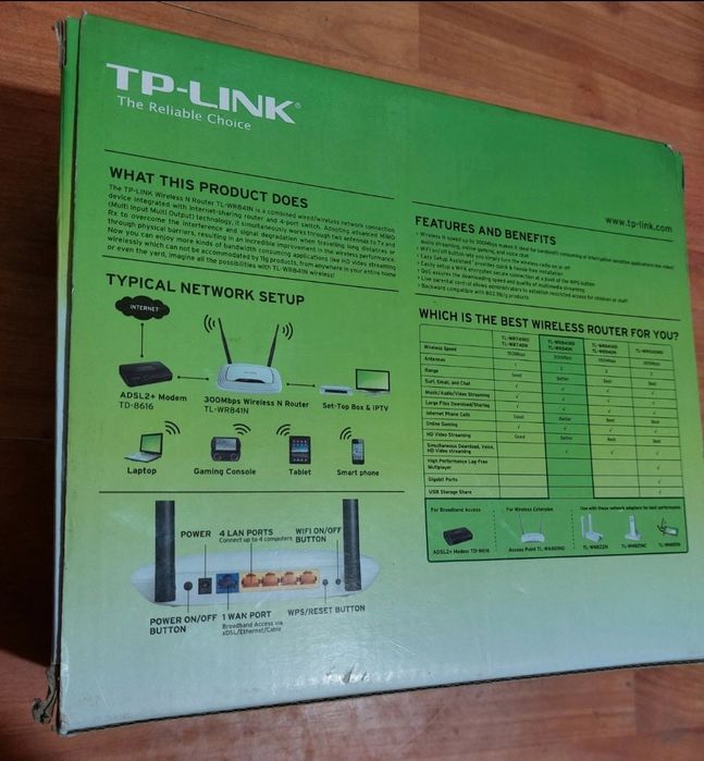 Router Wireless Tp-link 300Mbps, complet!