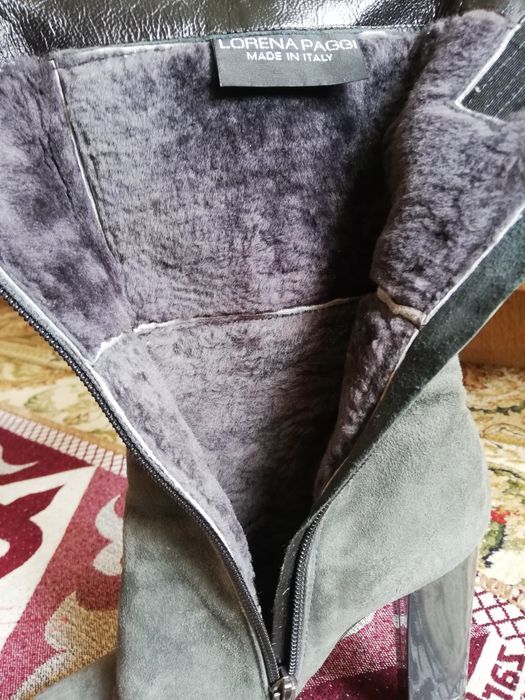 Сапоги зимние, замшевые