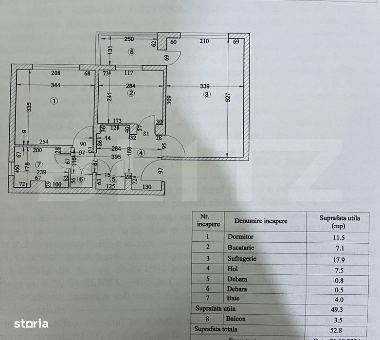 Apartament 2 camere, centrala si AC, zona Rond cartier Rovine