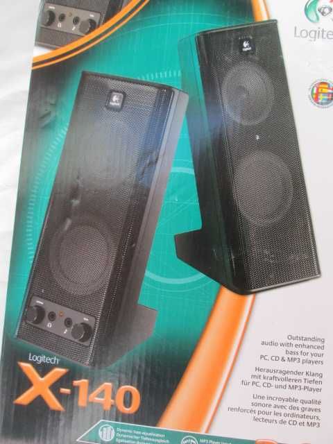 Logitech X-140 2.0 нови жични активни тонколони.