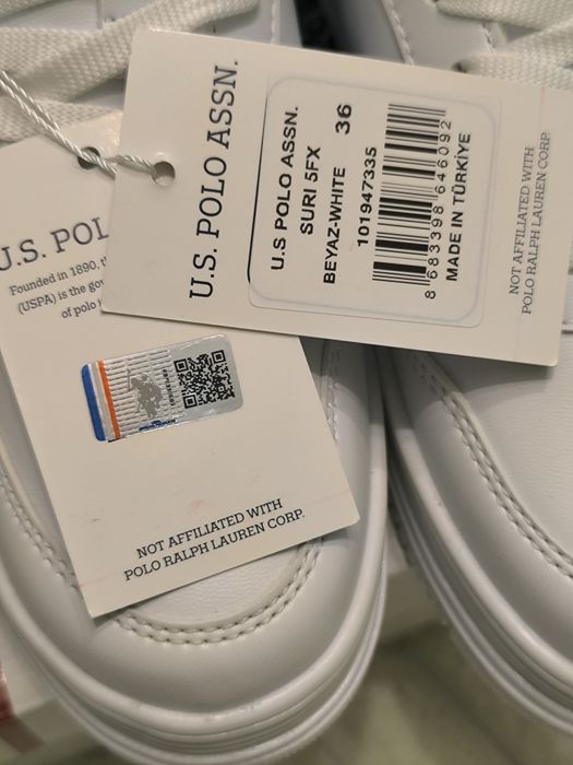 Ново дамски бели маратонки U.S.Polo Assn