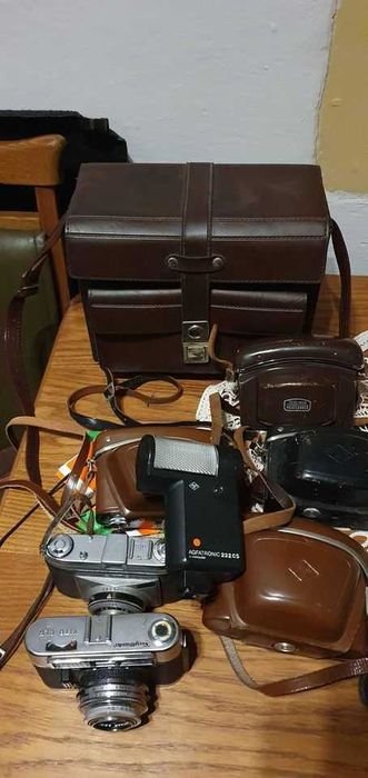 Colecție 6 Aparate Foto Vechi + Geanta