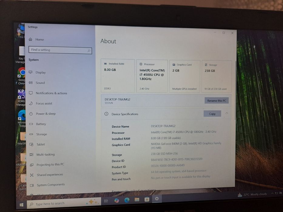 Asus R553L i7 cu ssd 256Gb