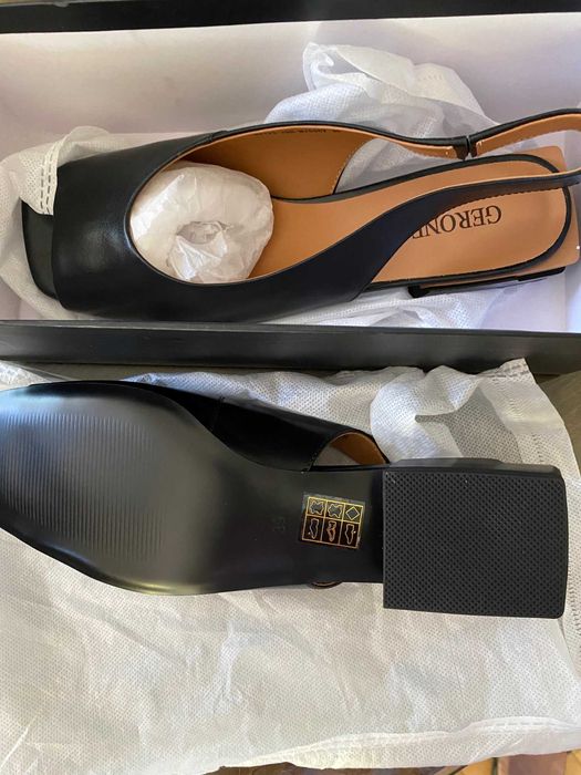 Sandale GERONEA 39, piele, NOI