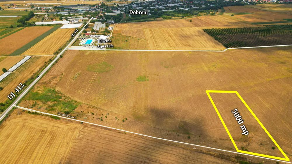 DOUA TERENURI DOBRENI (5000+2410 mp) la doar 24 Km de Bucuresti (KM 0)