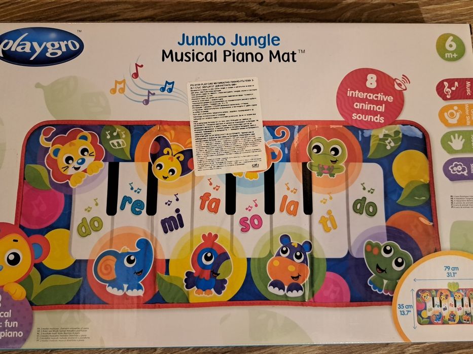 Музикално килимче пиано 3в1 /пътека Playgrо 6м+