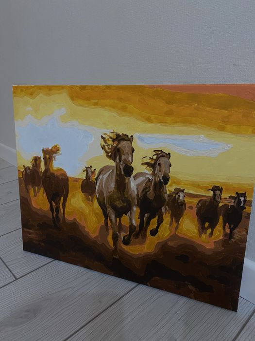 Картина «Лошади” акрилом 40*50