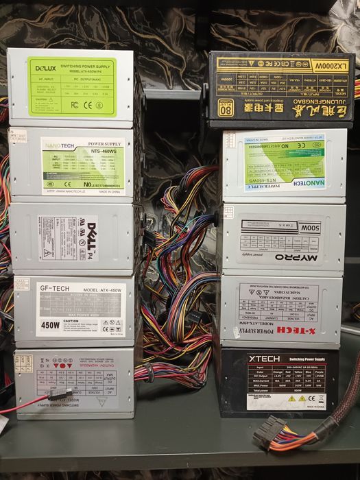 Блоки питания рабочие но нужно менять конденсаторы. 50000сум за все