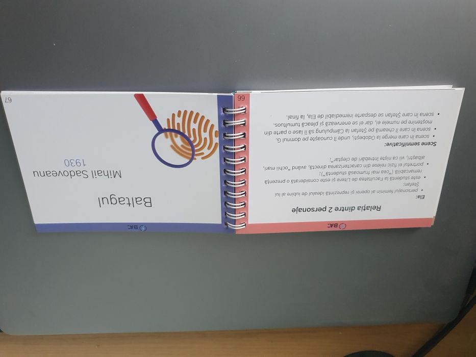 Carte structurată pentru Bacalaureat