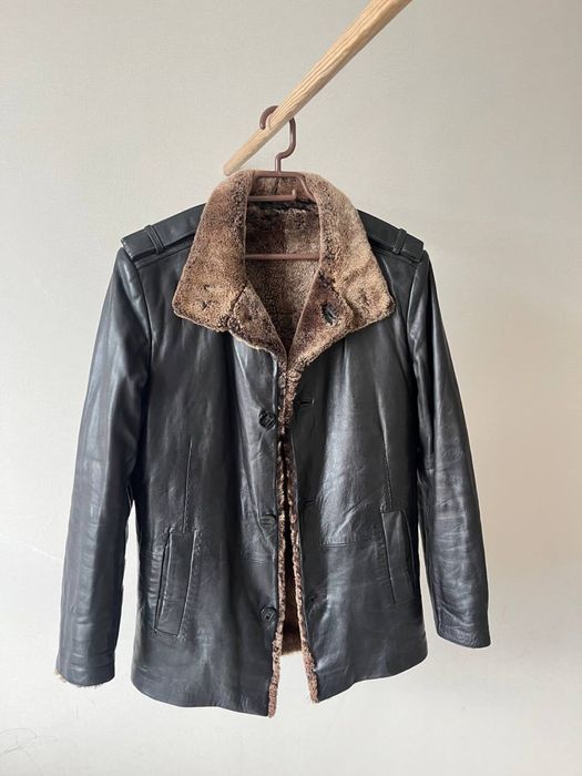 Зимняя кожанная куртка