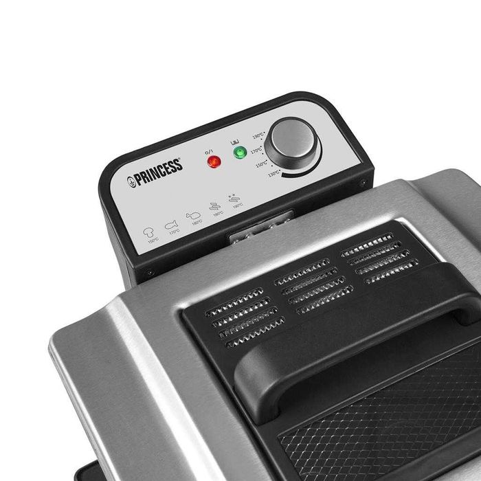 Фритюрник Princess (185000) 3270W, 5 литра, черен/сребрист (матов)