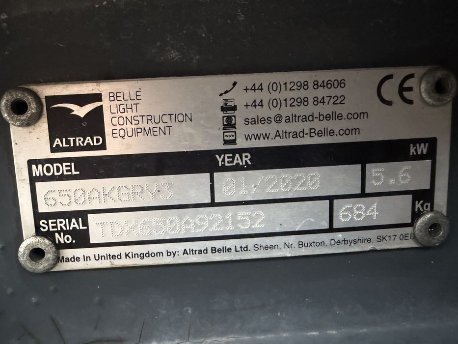 Cilindru compactor Belle Italia 630 AKGRY3 / 01.2020 / 680 kg /