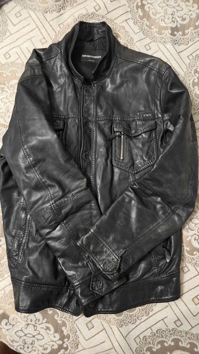 Кожаная куртка Emporio Armani (оригинал)