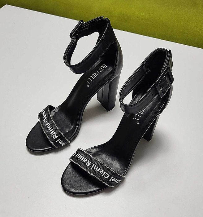 Sandale de Damă negre din Piele Ecologică – Stil Modern