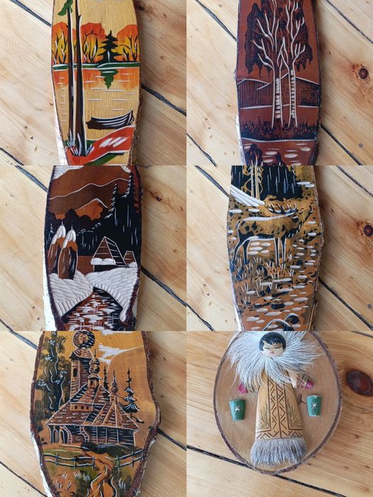 Продаю картины на спине дерева. Березки