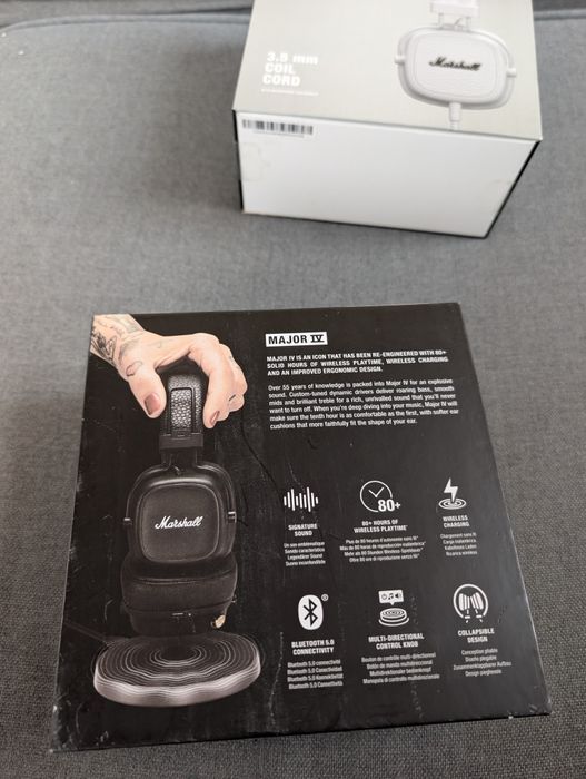 SIGILAT - Casti Marshall Major 4 Bluetooth - Negre