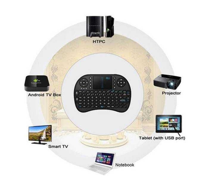 Безжична мини клавиатура, блутуут, тъч пад,светеща, лаптоп, телевизор