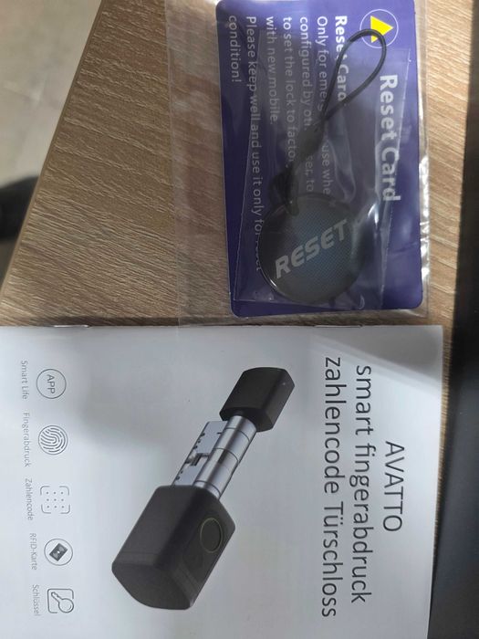 Butuc smart, functioneaza cu amprenta si card Tuya, SECUKEY 60mm