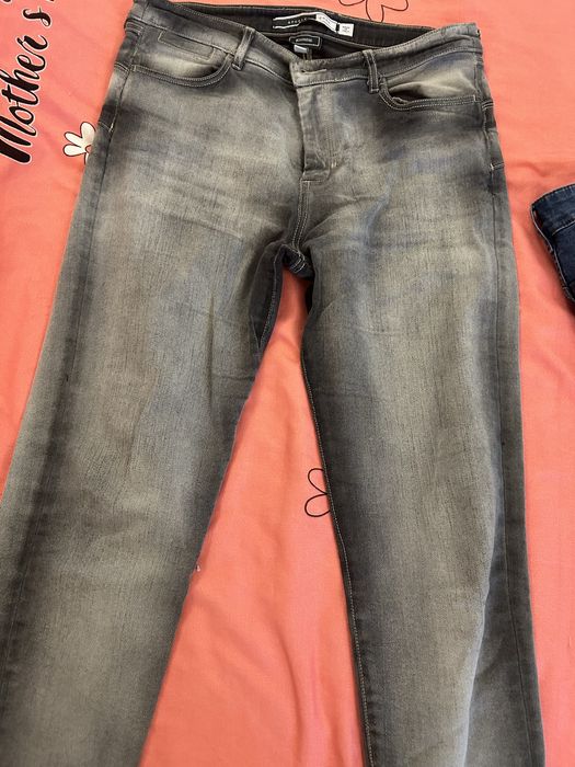 Jeans sportmax code si marella, pantaloni cu fata imitatie piele