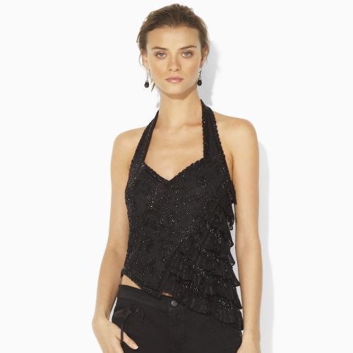 top gala brodat margele Ralph Lauren lux club elita S-M