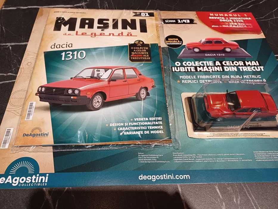 Lot 2 buc Macheta Dacia 1310 rosie, 1/43, colectia Masini de Legenda