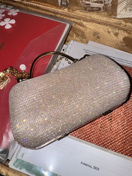 Клатч сумка женская, золотистый