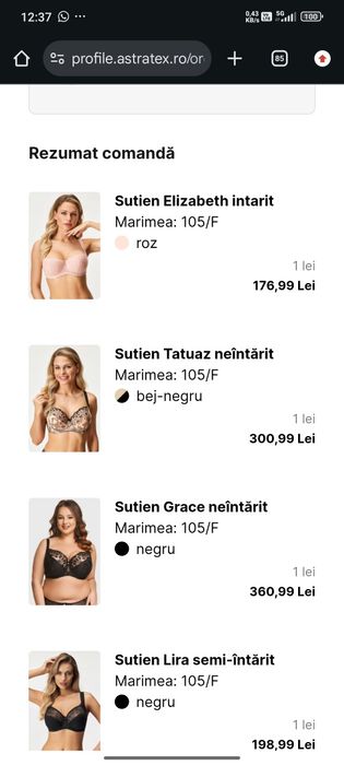 Vând sutien dantelă