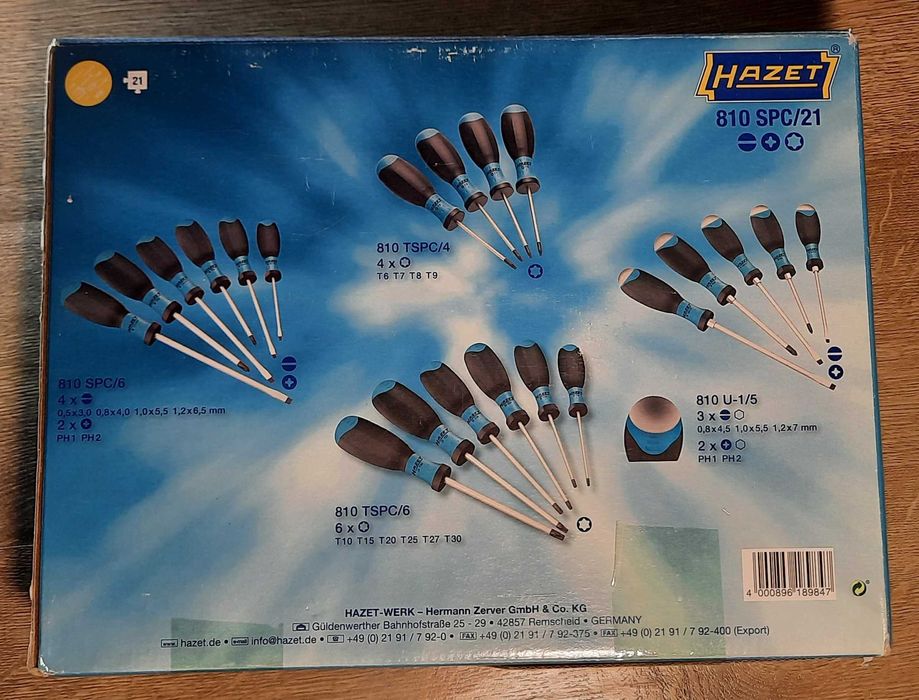 набор бит WERA, набор отвёрток HAZET