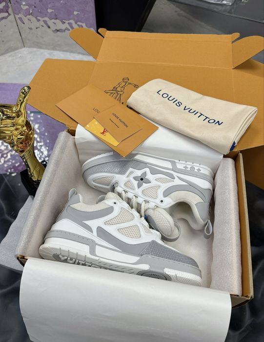 Adidasi Louis Vuitton Skate white and gray