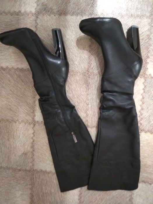 Сапоги осенние кожанные