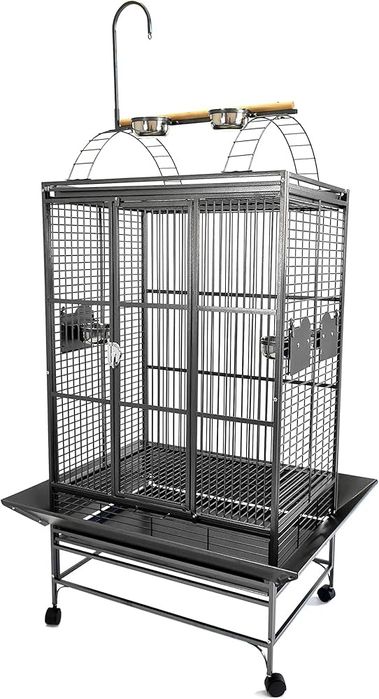 Colivie mare papagali cu suport și roți – 76×61×146 cm