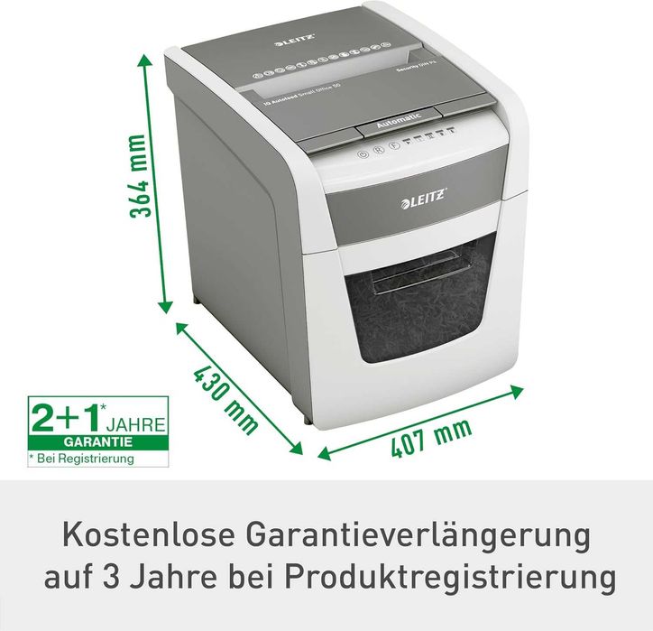 Шредер за хартия Leitz IQ Office P4, тиха работа