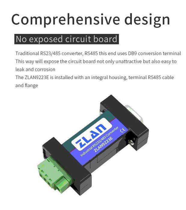 ZLAN9223E конвертор RS232 към RS485