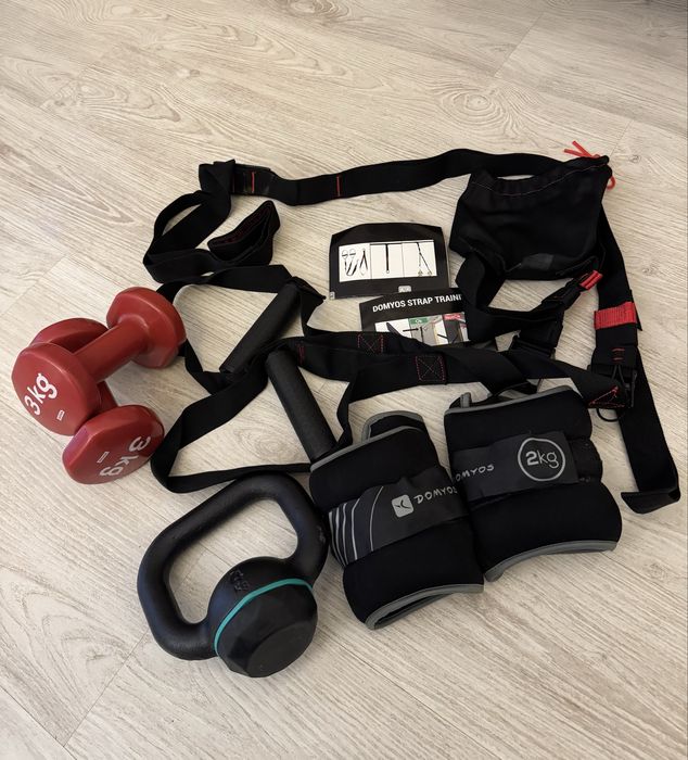 Set de fitness Gantere TRX Kettlebell